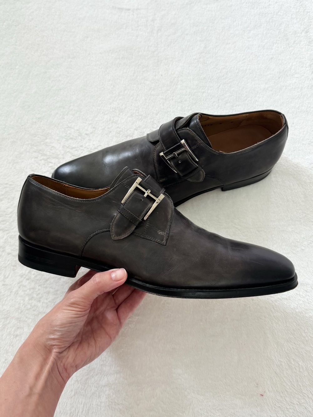 Magnanni Marco II 13276 Men's 8 Brown
Leather Single Monk Strap Dress Shoes